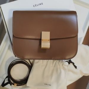 Celine box medium size camel color new
